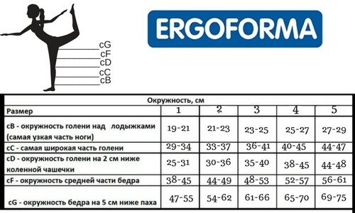 Чулки антиэмболические ERGOFORMA EU 267 (2 класс компрессии)