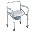 Кресло-туалет CAREMAX CA615 на четырех колесах складное до 100 кг