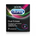 Презервативы DUREX Dual Extase рельефные с ребрами с анестетиком 3шт