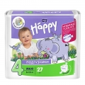 Подгузники для детей HAPPY Maxi (8-18кг) 27шт